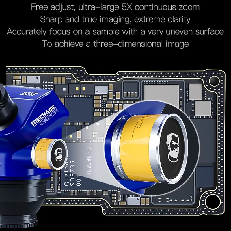 Electronics Repair Degree - D75T Microscopio stereo trinoculare Zoom continuo