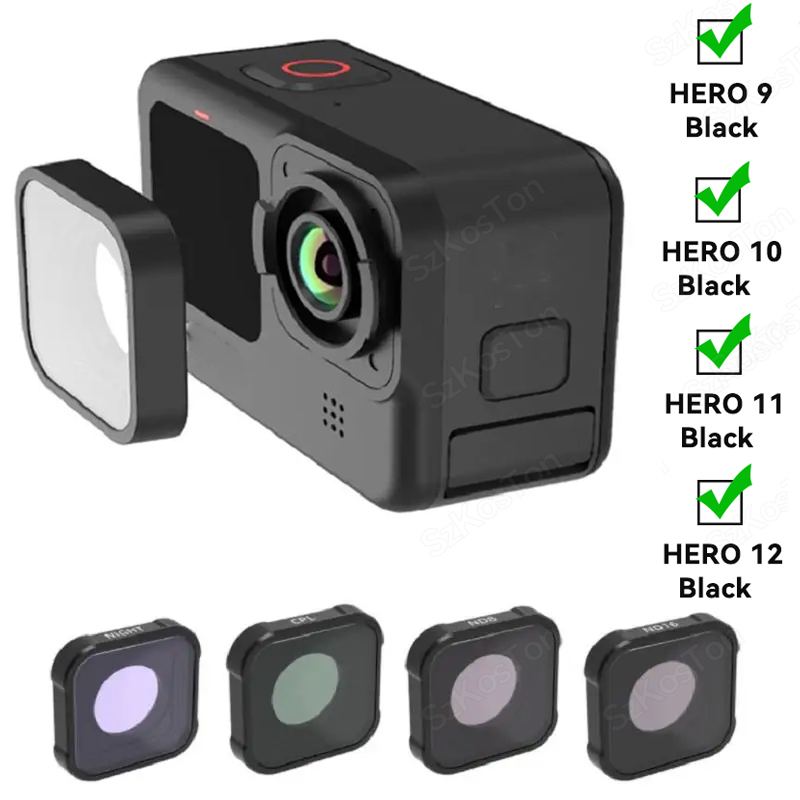 Gopro Action Camera Hero 12 Black - Kit filtro CPL UV ND8 ND16