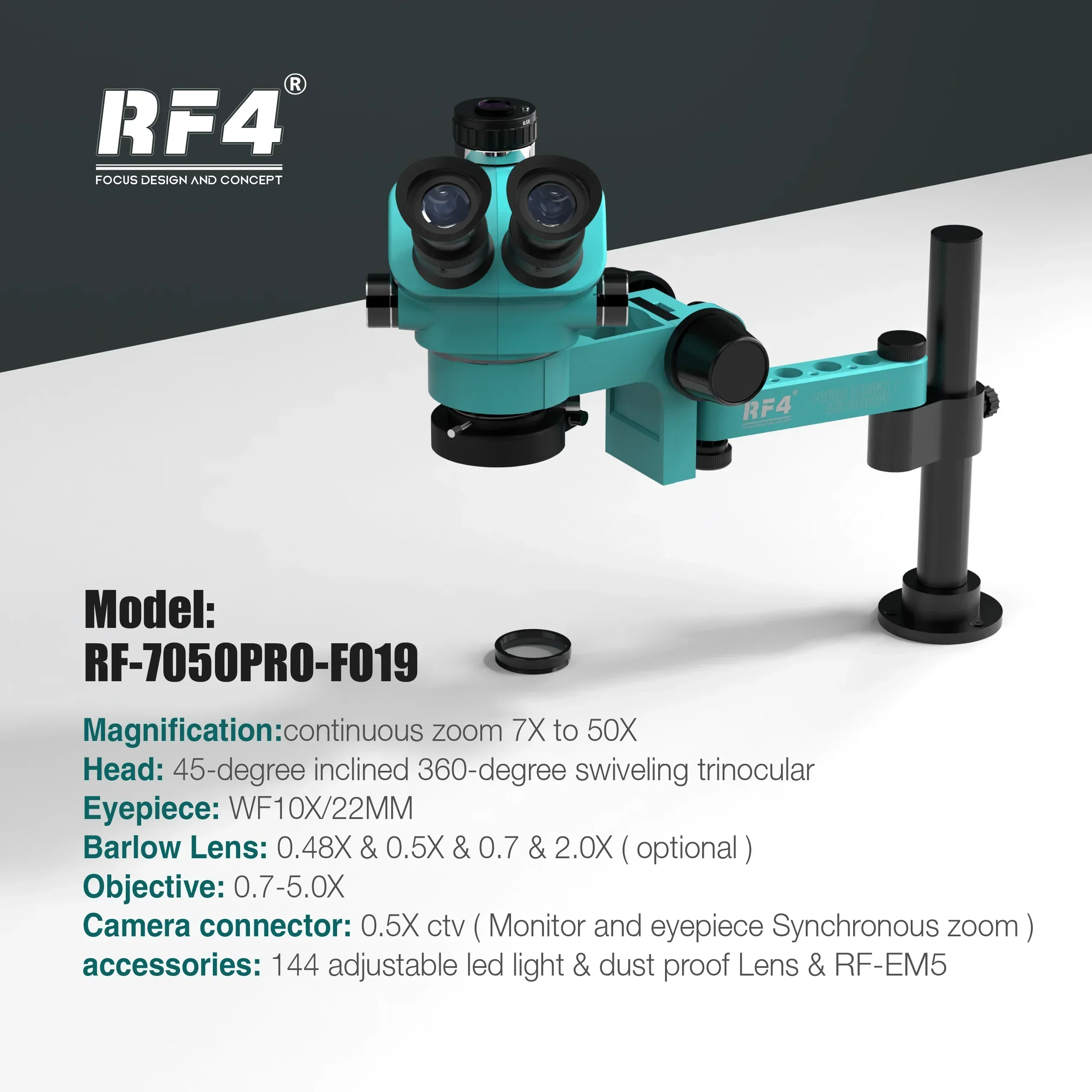 Microscopio 2025/RF4 RF-7050pr - Electronics Repair Degree recensione e prezzo